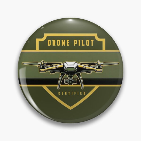Item preview, Certified Drone Pilot Shield Patch Olive Green designed and sold by KiwiRider.