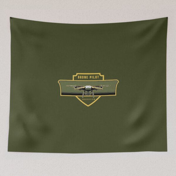 Item preview, Certified Drone Pilot Shield Patch Olive Green designed and sold by KiwiRider.