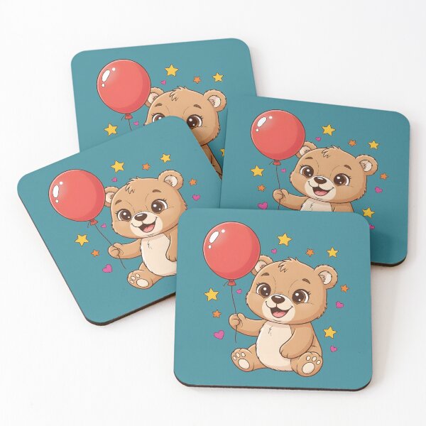 Item preview, Smiling Baby Bear with Balloon – Cute Baby Bear. designed and sold by LMDIGITAL6.