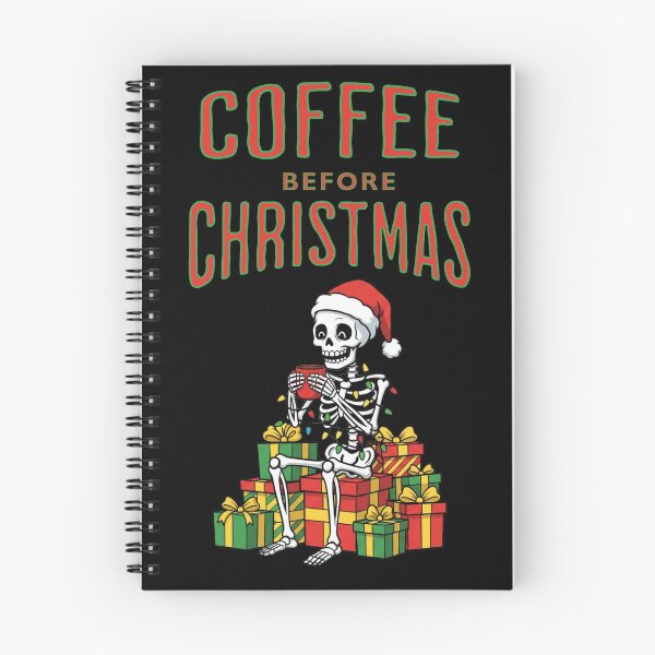 Item preview, Coffee Before Christmas: Funny Skeleton Drinking Coffee Holiday Design designed and sold by DesignsDominus.