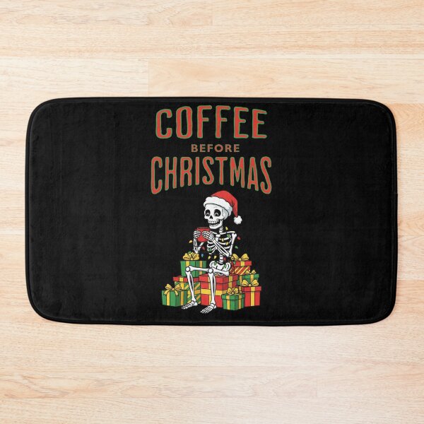 Item preview, Coffee Before Christmas: Funny Skeleton Drinking Coffee Holiday Design designed and sold by DesignsDominus.