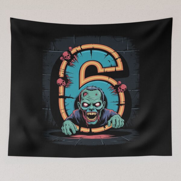 Item preview, 6th Birthday Zombie Halloween Themed 6 Year Old Kids designed and sold by RustsyMin.