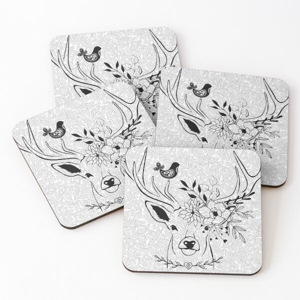Item preview, Deer with bird antlers designed and sold by Bildarten.