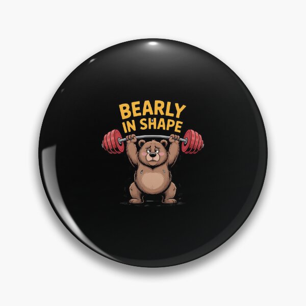 Item preview, Bearly In Shape Funny Weightlifting Bear Gym Workout Fitness designed and sold by DorisElaine.