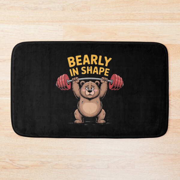Item preview, Bearly In Shape Funny Weightlifting Bear Gym Workout Fitness designed and sold by DorisElaine.