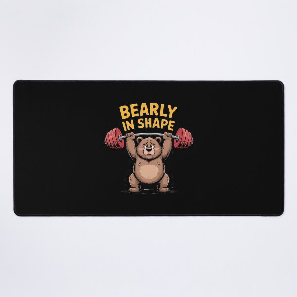 Item preview, Bearly In Shape Funny Weightlifting Bear Gym Workout Fitness designed and sold by DorisElaine.