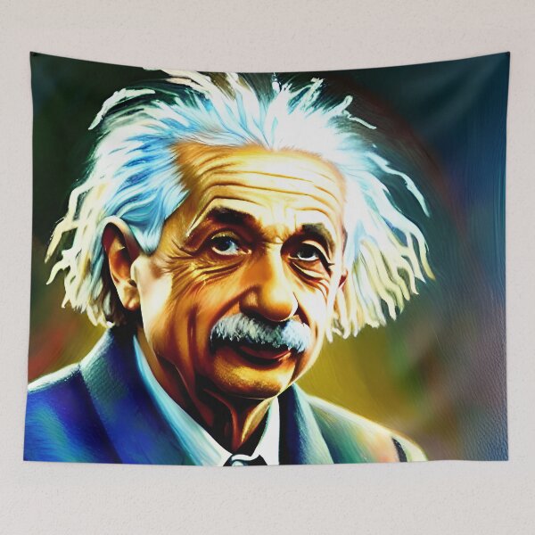 Item preview, Surreal Cosmic Portrait of Albert Einstein Art designed and sold by PinUpPizzazz.