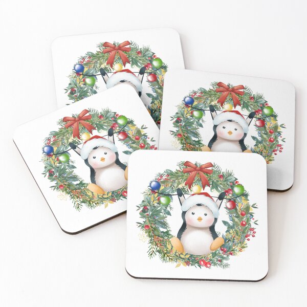 Item preview, Penguin in Advent wreath designed and sold by Bildarten.