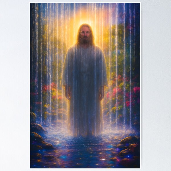 Item preview, Divine Figure in Waterfall Light designed and sold by ImaginingNebulae.