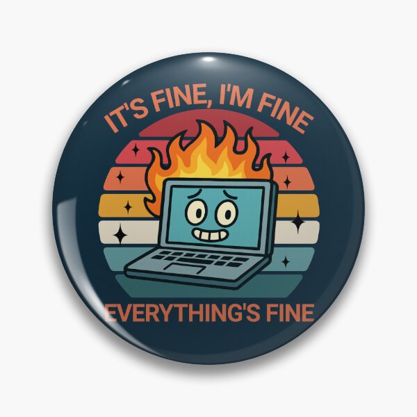 Item preview, I'm Fine Everything's Fine Laptop Fire designed and sold by NosandEdgy.