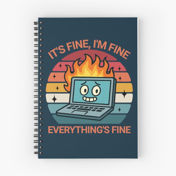 Item preview, I'm Fine Everything's Fine Laptop Fire designed and sold by NosandEdgy.
