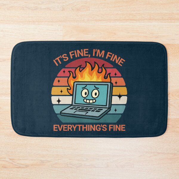Item preview, I'm Fine Everything's Fine Laptop Fire designed and sold by NosandEdgy.