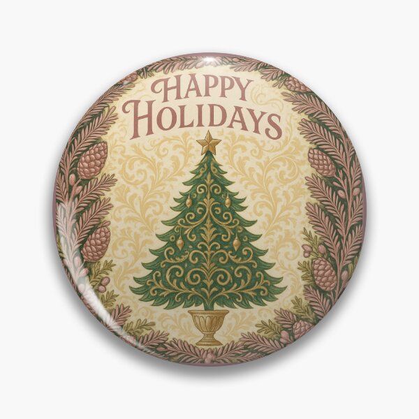 Item preview, Christmas Tree, Baroque & Pinecones - Happy Holidays designed and sold by DesignsByPrnces.