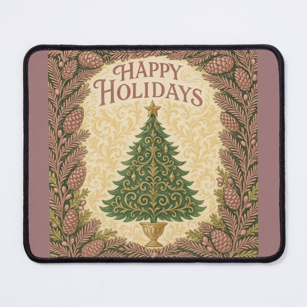 Item preview, Christmas Tree, Baroque & Pinecones - Happy Holidays designed and sold by DesignsByPrnces.