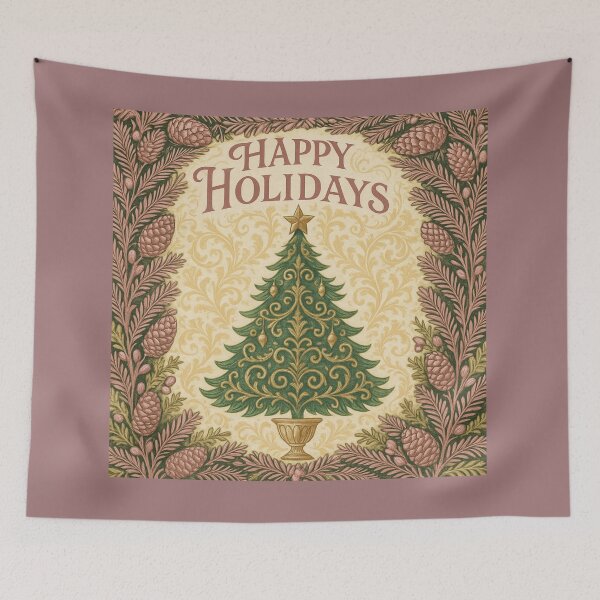 Item preview, Christmas Tree, Baroque & Pinecones - Happy Holidays designed and sold by DesignsByPrnces.