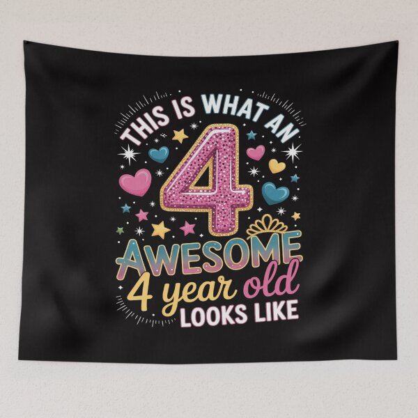 Item preview, This Is What An Awesome 4 Year Old Looks Like designed and sold by GalaFunny.