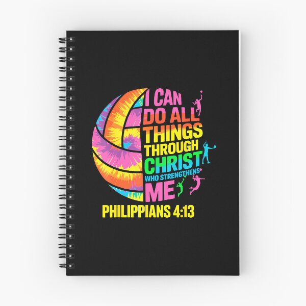 Item preview, Volleyball Ball Tie Dye I Can Do All Things Through Christ designed and sold by ClaraTeresa1.