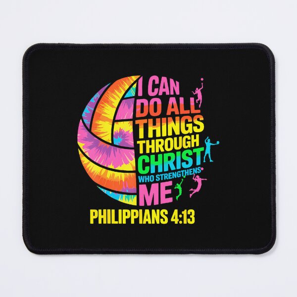 Item preview, Volleyball Ball Tie Dye I Can Do All Things Through Christ designed and sold by ClaraTeresa1.
