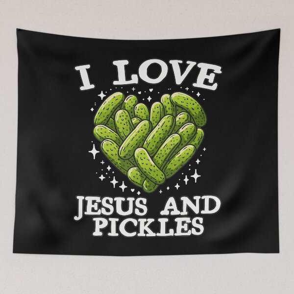 Item preview, I Love Jesus And Pickles Pickles Jesus Salty And Saved designed and sold by ClaraTeresa1.
