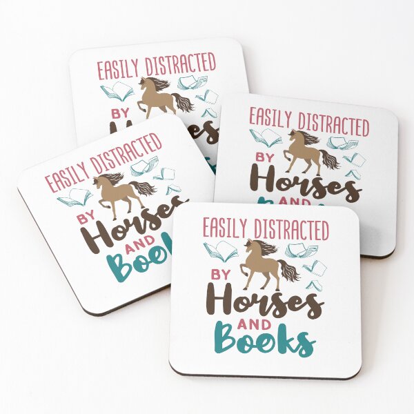 Item preview, Easily Distracted by Horses and Books designed and sold by jaygo.