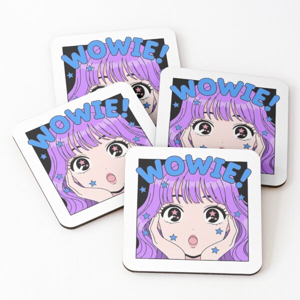 Item preview, "WOWIE!" Pop Anime | Purple Hair and Stars designed and sold by MoodStory.