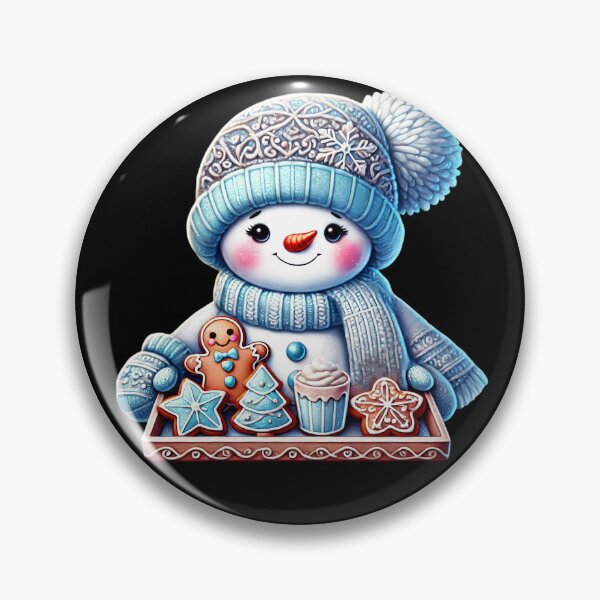Item preview, Cute Snowman Art Wearing Blue Holding Cookie Tray  designed and sold by DEC02.