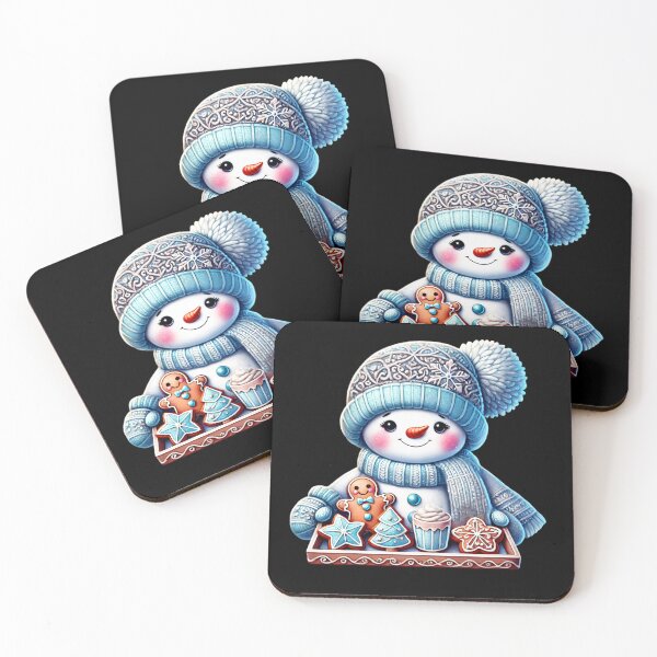 Item preview, Cute Snowman Art Wearing Blue Holding Cookie Tray  designed and sold by DEC02.
