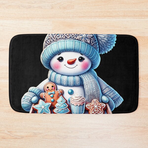 Item preview, Cute Snowman Art Wearing Blue Holding Cookie Tray  designed and sold by DEC02.