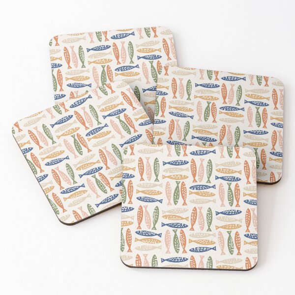 Item preview, Mediterranean Fish Colourful Pattern designed and sold by Patternandflow.