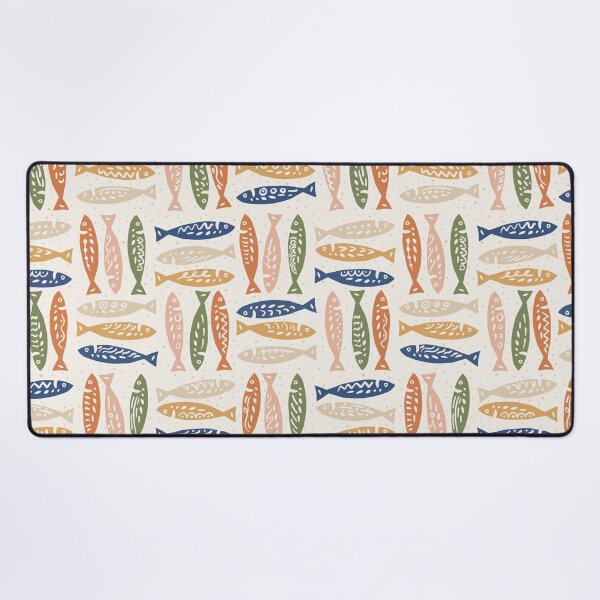 Item preview, Mediterranean Fish Colourful Pattern designed and sold by Patternandflow.