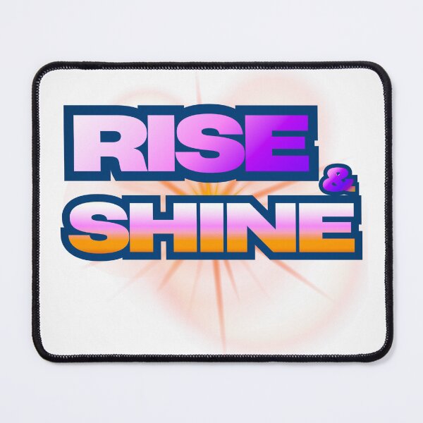 Item preview, Rise & Shine Bold Gradient Text Graphic - Motivational Morning Quote designed and sold by Hi-Vibes.
