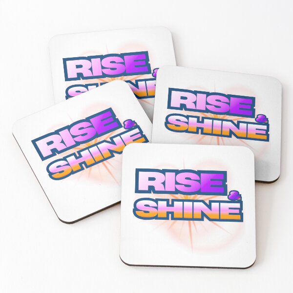 Item preview, Rise & Shine Bold Gradient Text Graphic - Motivational Morning Quote designed and sold by Hi-Vibes.