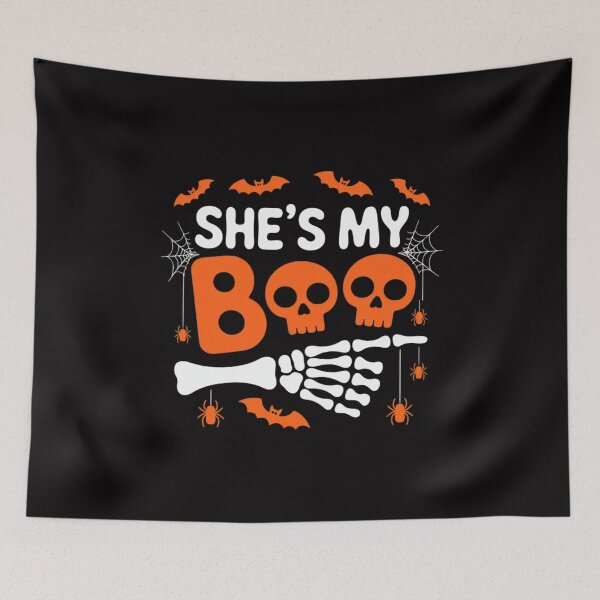 Item preview, She’s My Boo Skeleton Couples Matching Couple Halloween designed and sold by Silicula.