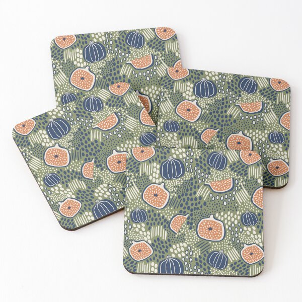 Item preview, Abstract Fig Summer Mediterranean Fruit Pattern designed and sold by Patternandflow.