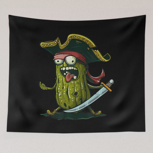 Item preview, Funny Vegetable Pirate With Sword For Pickles Lovers designed and sold by FloraVenita.