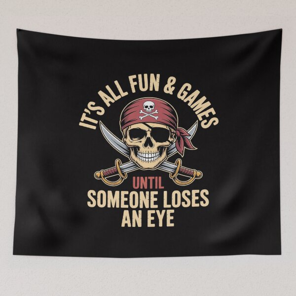 Item preview, Pirate Quote With Eye Patch & Headscarf designed and sold by Silicula.