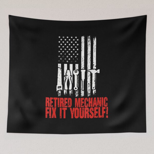 Item preview, Ph America Flag Retired Mechanic 2025 Retirement designed and sold by JenniferJanice.