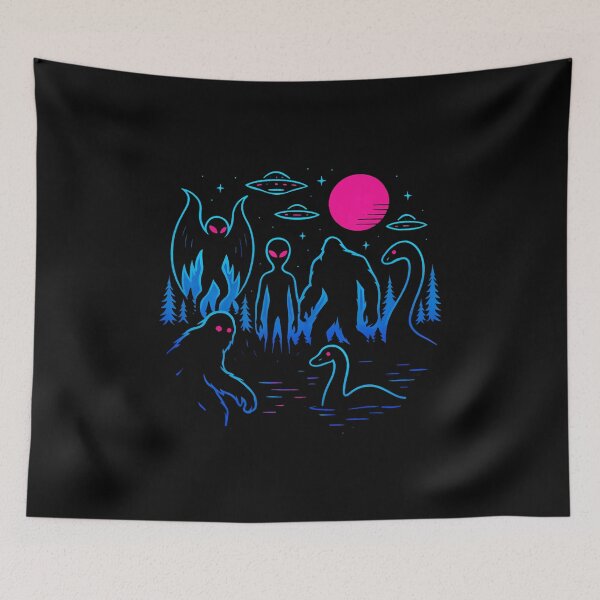 Item preview, Funny Cryptid Bigfoot Alien Mothman Loch Ness Monster Ufo designed and sold by LavetaCatherine.