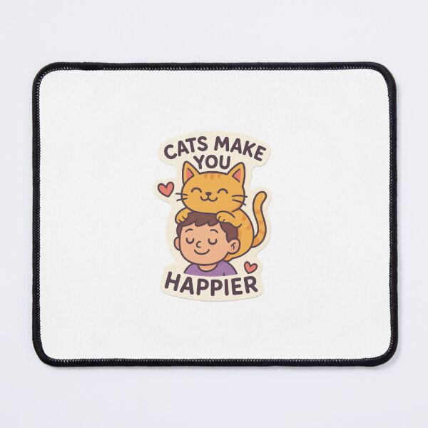 Item preview, Cats Make You Happier Sticker designed and sold by King Of Designs.
