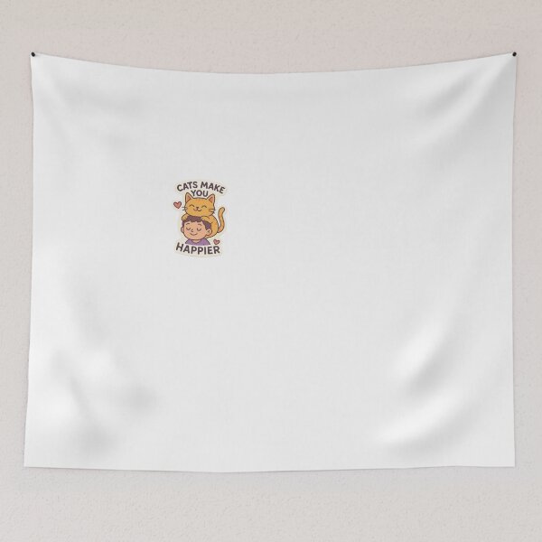 Item preview, Cats Make You Happier Sticker designed and sold by King Of Designs.