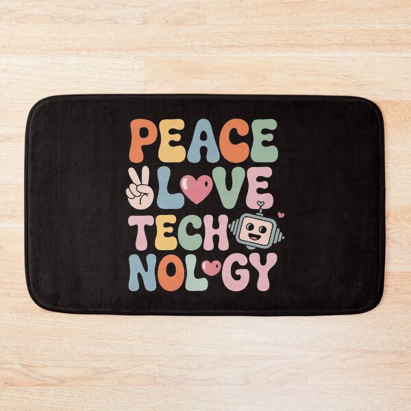 Item preview, PEACE LOVE TECHNOLOGY Computer Teacher School Men Women Girls Kids designed and sold by RopboxRone.