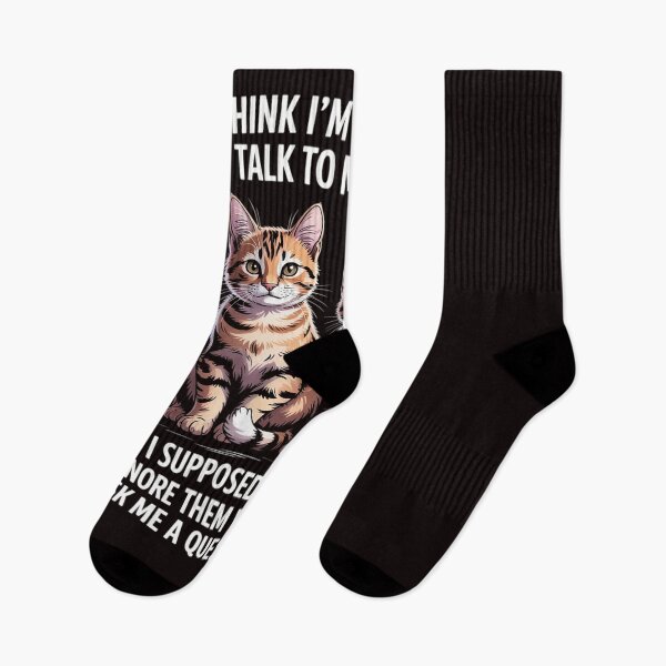 Item preview, People Think I'm Crazy Because I Talk To My Cats designed and sold by RopboxRone.