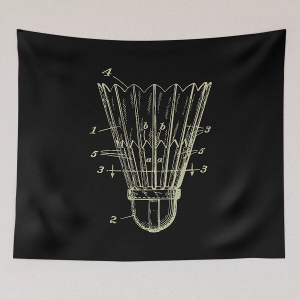 Item preview, Vintage Badminton Shuttlecock Blueprint Patent designed and sold by LavetaCatherine.