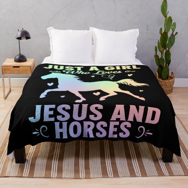Item preview, Just A Girl Who Loves Jesus And Horses designed and sold by CarmelaConstan.