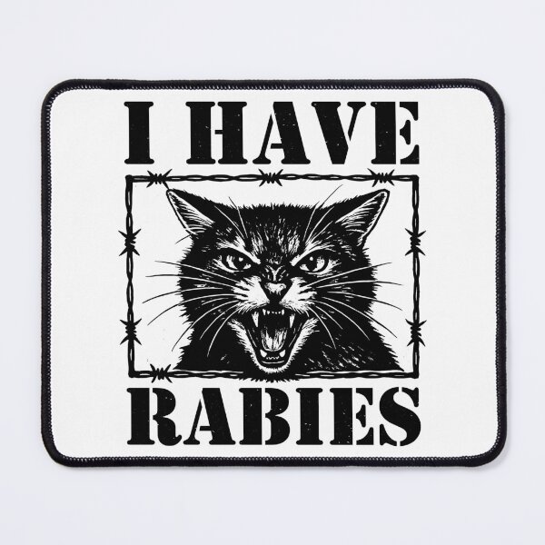 Item preview, I Have Rabies Cat Shirt – Funny Sarcastic Dark Humor Meme designed and sold by gunaone-design.