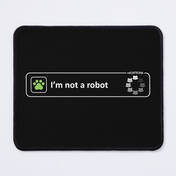Item preview, I'm not a robot CATTCHA CAPTCHA (Dark Background) designed and sold by cyberbcat.