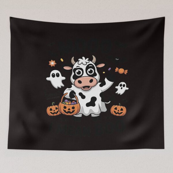 Item preview, Moo I Mean Boo Spooky Cow Halloween Spooky Heifer Cute Ghost designed and sold by RopboxRone.