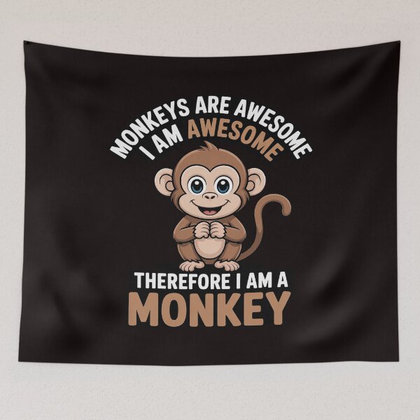 Item preview, Monkeys Are Awesome Boys Kids Girls Monkey designed and sold by RopboxRone.