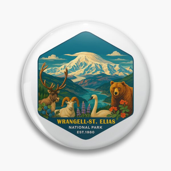 Item preview, Wrangell–St. Elias Alaska Mountain Sticker designed and sold by Ismeal Von.