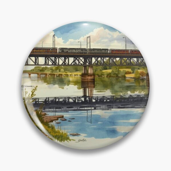 Item preview, Seaboard Bridge watercolor paintings designed and sold by Modern-Tropical.